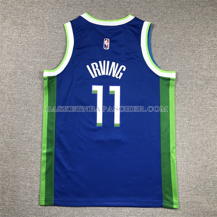 Maillot Enfant Dallas Mavericks Kyrie Irving NO 11 Ville 2022-23 Bleu